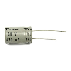 Electrolytic Capacitor; 470uF; 50V; Ø0.433x0.984Inch; Ø11x25mm; 0.16ohm