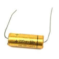 Electrolytic Capacitor; 220uF; 63V; Ø0.472x1.22Inch; Ø12x31mm; 0R23