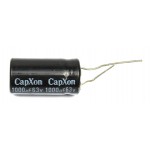 Electrolytic Capacitor; 1000uF; 63V; Ø0.63x1.22Inch; Ø16x31mm; 0.21R
