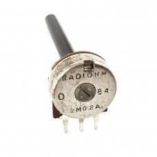 Potentiometer; Single Turn; 2M Ohm; 0,4W; Linear; Rotary; Plastic Shaft; THT;