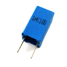 Film Capacitor; Polyester; 1uF; 100V; 0.236x0.236x0.472Inch; 6x6x12mm;