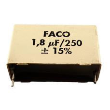 Film Capacitor; Polyester; 1u8F; 250V; 1.220x0.394x0.709Inch; 31x10x18mm;
