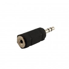 Plug Jack 3.5 STEREO Male  Adapter to Plug Jack 2.5 STEREO Female - Black