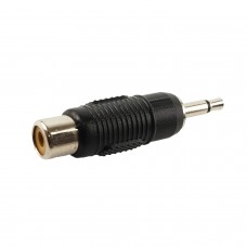 Plug Jack 3.5  Mono Male to Adapter Plug RCA Female - Black