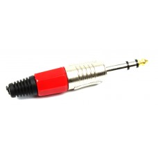 Jack plug 6.3 STEREO Male - Metallic with red mark