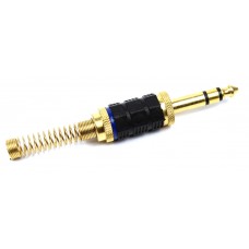 Jack plug 6.3 STEREO Male - Gold with Black mark