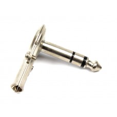 Jack plug 6.3 STEREO 90º Male  -  Metallic