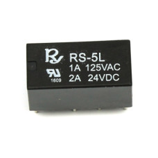  RS-5-L Relay electromagnetic, DPDT, Ucoil:5VDC, 1A/125VAC, 1.25A/30VDC