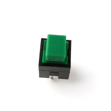 Microswitch, 1-position, SPST-NO, OFF-(ON), 12VDC, 1A, Green