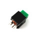 Microswitch, 1-position, SPST-NO, OFF-(ON), 12VDC, 1A, Green
