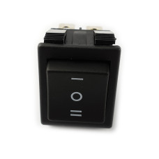 Button Switch Rocker 3 Stable Positions - ON-OFF-ON - 250VAC 16A - Black