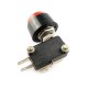 Microswitch, 1-position, panel, ON-(ON), 250V 10A Red