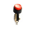 Microswitch, 1-position, panel, ON-(ON), 250V 10A Red