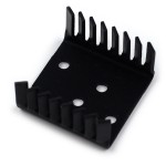 Black anodized aluminum heat sink for TO3 semiconductors