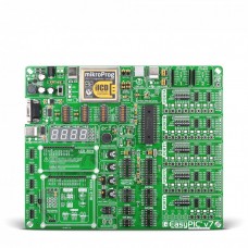 Development Kit, EasyPIC V7, Supports 370+ PIC MCUs in DIP Packaging, mikroProG Programmer