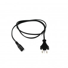 Power cable 1.5 m, black - CEE 7/16 (C) plug, IEC C7 female