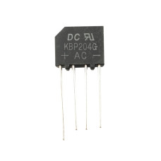 KBP204G; Bridge Rectifier; 400V; 2.0A; THT; KBP
