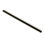 40-pin (1x40); Female Header; Low profile; Round pin; 2.54mm; soldering bar on pcb