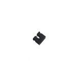 Jumper; pin strips; female; open; 2mm; 1x2; black
