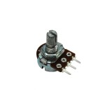 Potentiometer; Single-Turn; 10K Ohm; Linear; Rotary; Metal Shaft; THT;