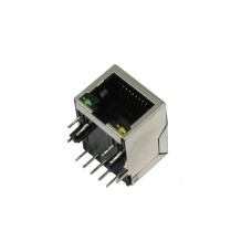 XWRJ-1108F1016; RJ45 PCB female plug; optical indicators; Pulse Transformers