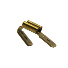 Quick disconect for non insulated wire; male to male  6.3mm 