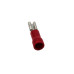 Flat terminal connector; isolated; Red; para cravar; 2.8mm