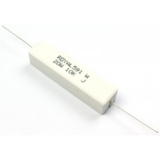Resistor wire-wound ceramic case; 10k; 20W; ±5%; 13x13x60mm;